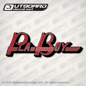 1960 Larson Pla-Boy Boat Decal Set