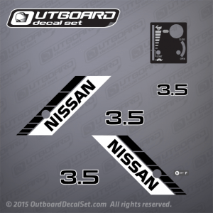 1990 1991 1992 1993 1994 1995 1996 1997 1998 1999 2000 2001 2002 Nissan 3.5 hp Outboard decals NS3.5A2