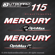 2006-2012 Mercury 115 hp Optimax ELPTO decal set 891814A07 896857006