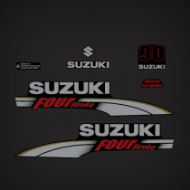 2001-2008 Suzuki 90 Hp Four stroke EFI Decal Set 