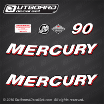 2006-2012 Mercury 90 hp decal set 891815A06 880778T03