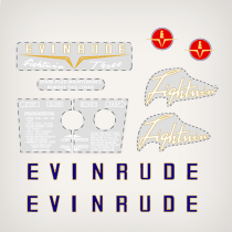 1958 Evinrude 3 hp Ligtwin decal set