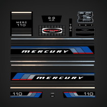 1977 Mercury 9.8 hp decal set