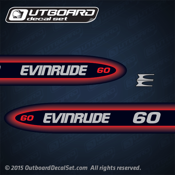 1998 Evinrude 60 hp decal set 0285058 0285004