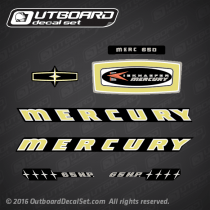 1965 Mercury 650 - 65 hp decal set