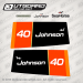 1976 Johnson 40 hp decal set 0387487 0387208 0387174