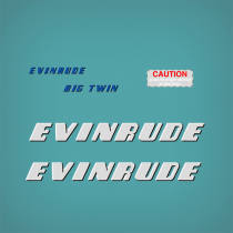1951-1952 Evinrude 25 hp Bigtwin decal set *