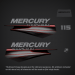 2006-2017 Mercury 115 hp FourStroke Decal Set 
