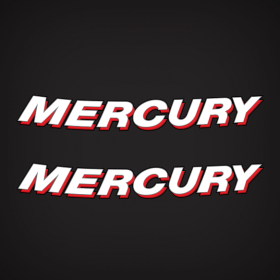2006-2013 Mercury Port/Starboard lettering decal set (Curved)