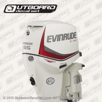 2011, 2012, 2013, 2014 Evinrude 65 hp E-TEC decal set White Models 0216443, 0216408, 0216409, 0216650, 0215558, 0215774, 0285814