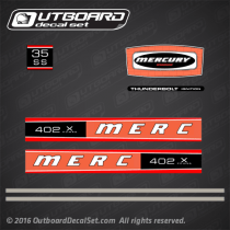 Mercury Racing 402 X decal set