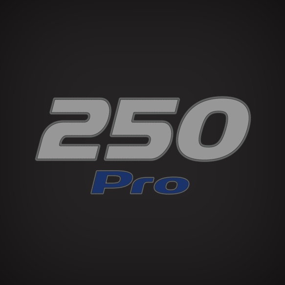 2014 Mercury "250 Pro" Rear Decal Set 8M0051737 Blue