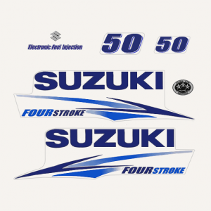 2015-2016 Suzuki 50 Hp Fourstroke EFI Decal Set 61443-88L10, 61453-88L10, 61435-88L40, 61435-88L40, 61446-87L20, 68111-18G20, 61471-98J00