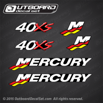 1996-2009 Mercury Racing 40xs decal set *