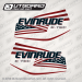 2004-2008 Evinrude H.O. E-TEC Flag Decal Set White HL HX Models
