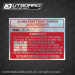 4x3 R - AlumaCraft F - 7 Boat capacity decal