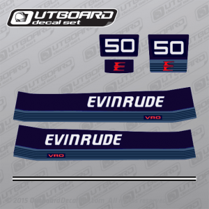 1986 Evinrude 50 hp VRO decal set 0282721, 0282659, 0282660