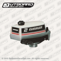 1980 Evinrude 2 hp decal set 0281479, 0281401