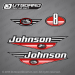 2000 Johnson 8 hp decal set red 0346660 0346661 0346662