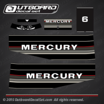 1986 MERCURY 6 hp Outboard decal set (Outboards)