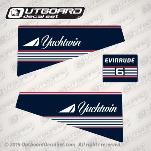 1991 Evinrude 6 hp Yachtwin decal set 