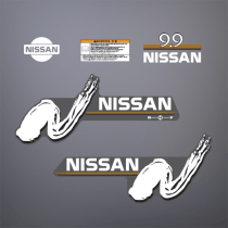 2000-2004 Nissan 9.9 hp NS9.9D2 decal set 
