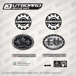  2004, 2005, 2006, 2007, 2008, 2009, 2010, 2011, 2012, 2013, 2014 Evinrude OMC decal kit
