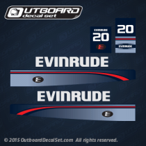 1995-1997 Evinrude 20 hp decal set 0284824 (Outboards)