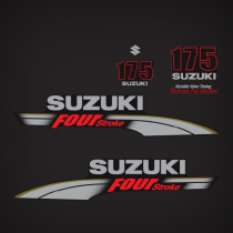 2006-2011 Suzuki 175 Hp Four stroke EFI Decal Set 61443-96J01, 61453-96J01, 61422-96J31, 61435-96J11, 61446-93J13