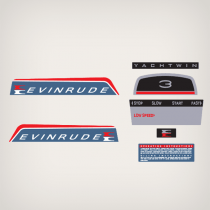 1966 Evinrude 3 hp Yachtwin decal set *