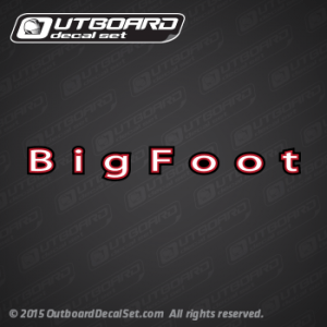 Big Foot Mercury decal (Outboards)