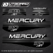 1994-1998 MERCURY 30 HP JET Oil Window DECAL SET Gray