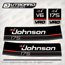1989-1990 Johnson 175 hp V6 VRO decal set 0433142, 0433144, 0433145