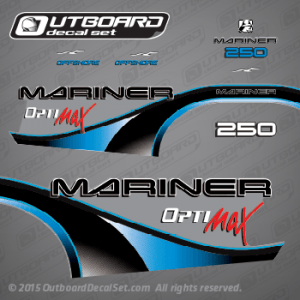 1999 2000 Mariner offshore optimax 250 hp decal set (Outboards)