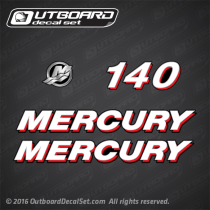 2007-2010 Mercury 140 hp decal set