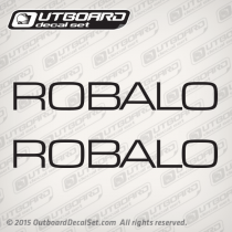 Robalo letters decal set black 32" Inches long