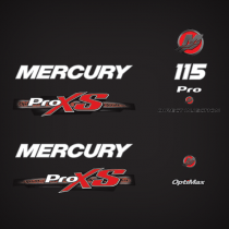 Mercury Tracker 115 hp 4 Stroke ELPTO decal set conversion (2015 Mercury Pro XS)