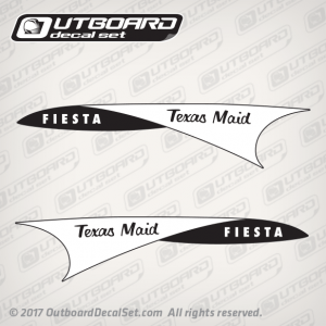 Texas Maid Boat Fiesta decal set black/white (Boat decals)