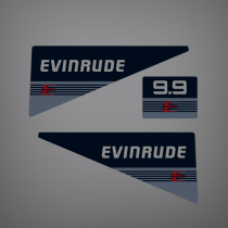 1986 Evinrude Outboard 9.9HP DECAL SET (80s-90s) (Outboards)