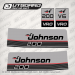 1987-1988 Johnson 200 hp decal set gray 0397515