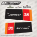 1976 Johnson 35 hp decal set 0387863 0387862