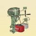 1954 Johnson 25 hp Electric Starting outboard brochure