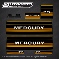 1984-1985 mercury 7.5 hp decal set 