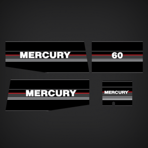 1991, 1992, 1993 Mercury 60 hp Gray Decal Set 811212A91