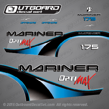 1999 2000 Mariner offshore optimax 175 hp decal set (Outboards)