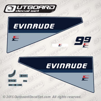 1984 EVINRUDE 9.9 HP - (10 HP) DECAL set (Outboards)