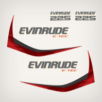 2014 Evinrude 225 E-TEC decal set White Models