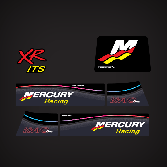 1998-2007 Mercury MerCruiser Bravo One XR ITS Decal Set