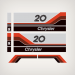 1979 CHRYSLER 20 HP DECAL SET FA542528, FA542386. FA54289, FA542397, FA542396