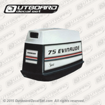 1980 Evinrude 75 hp Sport decal set 0281461, 0281477, 0281452, 0281453